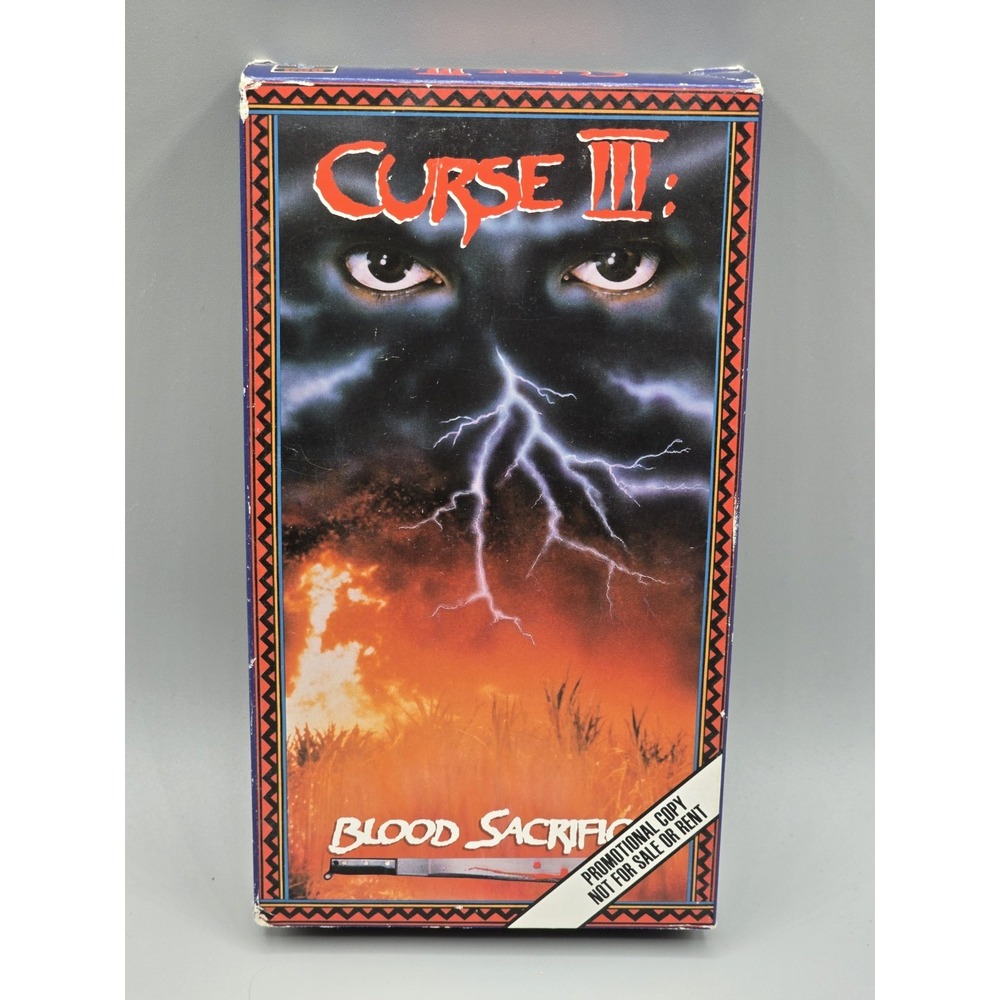 Curse III: Blood Sacrifice VHS 1990 Sci-Fi Horror Film Rare Promo Copy HTF 90s